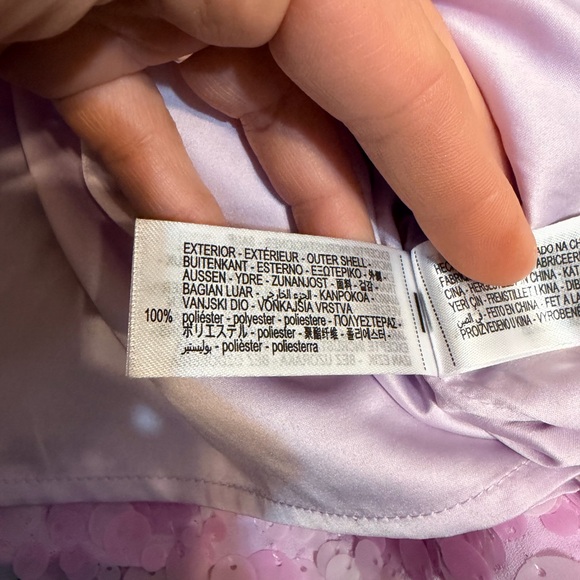 Zara NWOT viral summer Pink Purple Barbie sequin embellished mini skirt Small - Picture 6 of 6